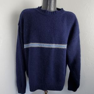 Muskoka Lakes wool blue men sweater size 2XL Y2K Knit